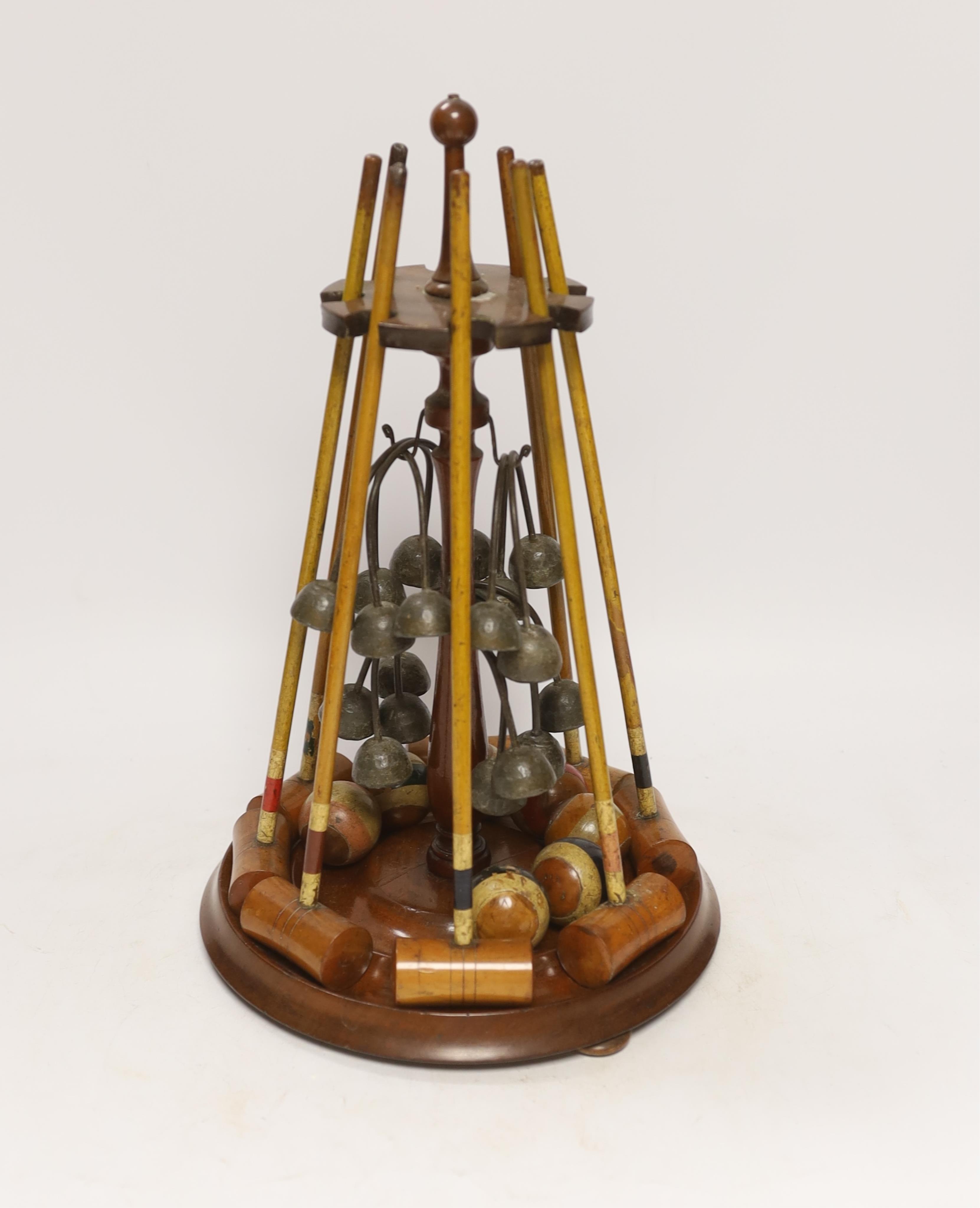 A Victorian Parlour croquet set, 33cm